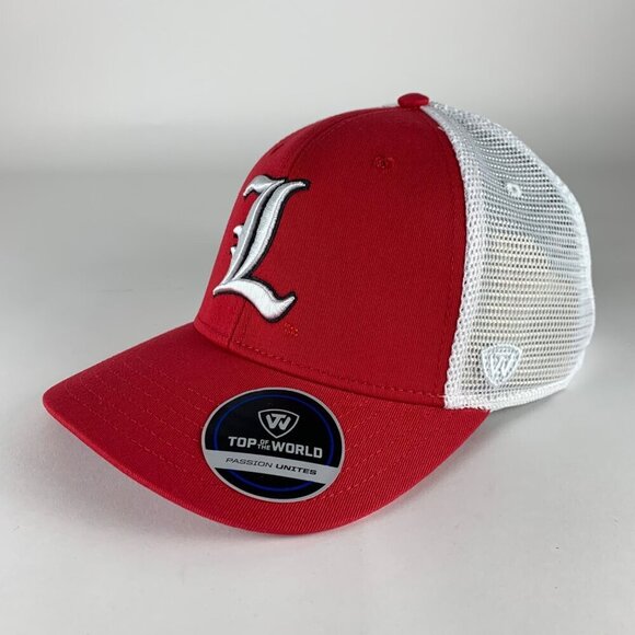 Louisville Cardinals NCAA Red Top of the World Snapback Trucker Hat New - Picture 1 of 5